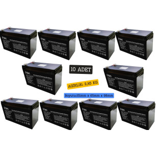 ttec 12V 9Ah Bakımsız Kuru Akü 10 Adet ttec 12V 9Ah Bakımsız Kuru Akü 10 Adet